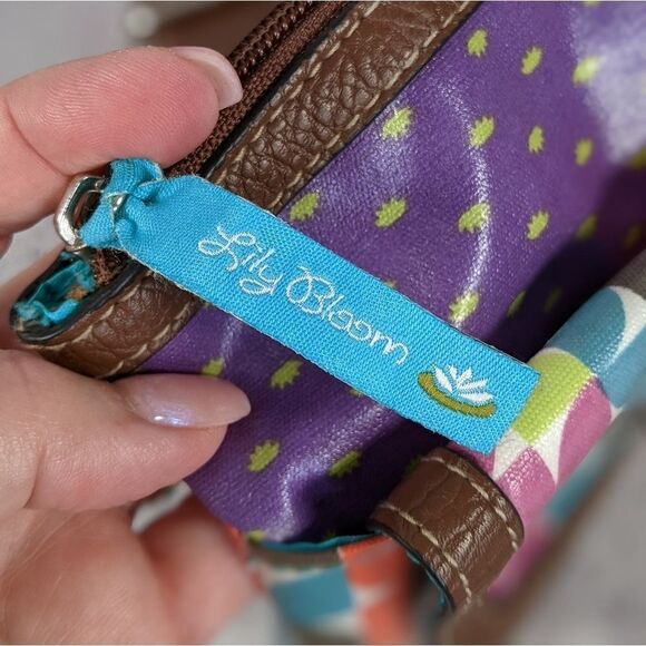 Lily Bloom Geometric Pattern Crossbody Bag Purse - Picture 8 of 11